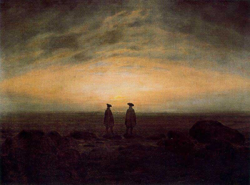 Caspar David Friedrich Two Men by the Sea oil painting picture